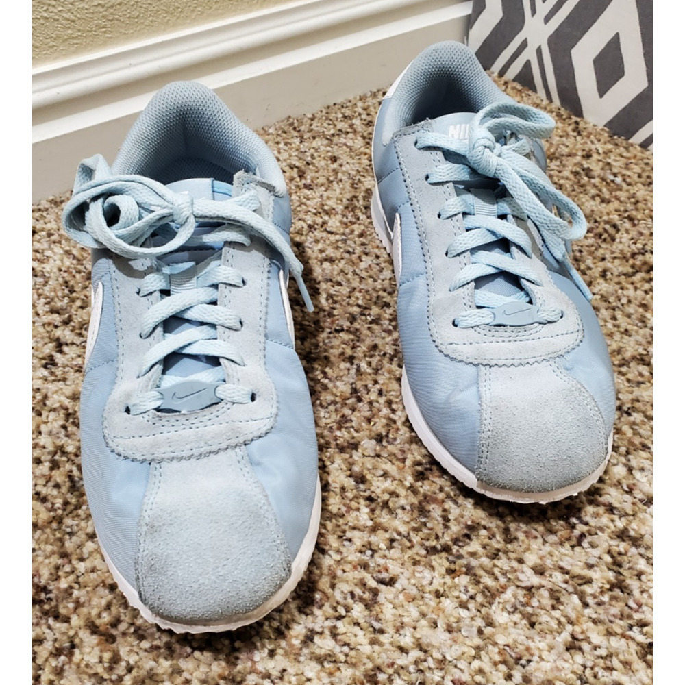 Nike Cortez Basic Leather Sneakers Blue White Youth Size 5.5Y IF1615-400 Retro - Picture 2 of 8